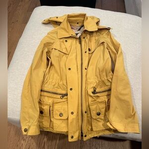 Yellow Burberry raincoat
